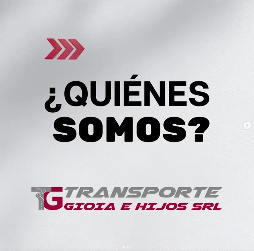 ¿Quiénes Somos? - Transporte Gioia